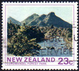 Nueva Zelanda Sello Usado Parques Nacionales Año 1975