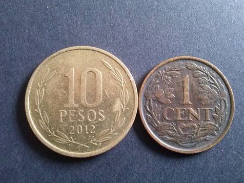 Moneda Holanda 1 Centavo 1922 Cobrereinado De Wilhelmina I