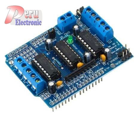 Motor Driver L293d Shield Arduino Controla 4 Motodes Dc