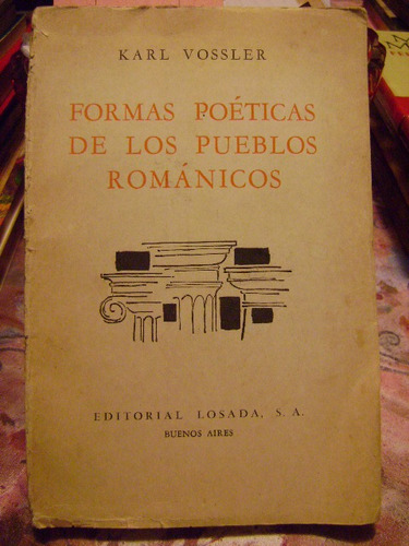 Formas Poeticas De Los Pueblos Romanticos Karl Vossler