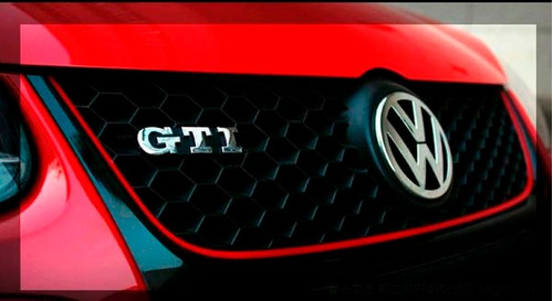 Friso Vermelho Grade Polo Estilo Gti Com Fita 3m Dupla Face