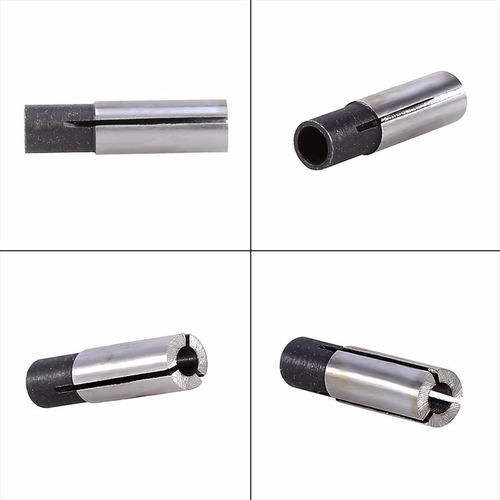 Kit 06 Adaptadores P/ Fresa 3.175mm Para 6mm Tupia, Retífica