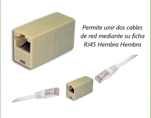 10 Uniones Hembra Hembra Para Cable Utp Red Fichas Rj-45