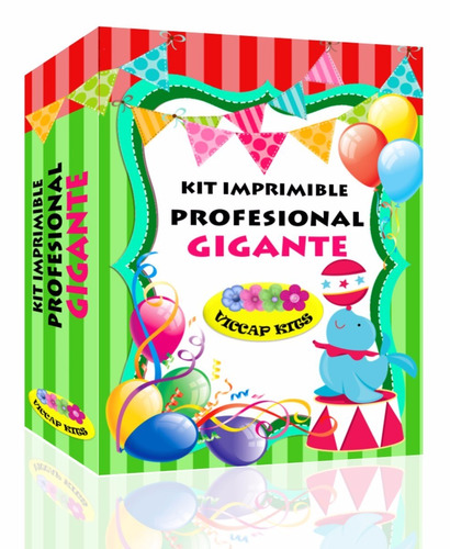 Kit Imprimible Profesional Gigante Invitaciones Cajas Candy