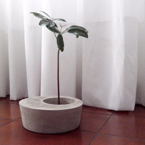 20% Off Maceta Cemento Concreto Desplazado Minimalista