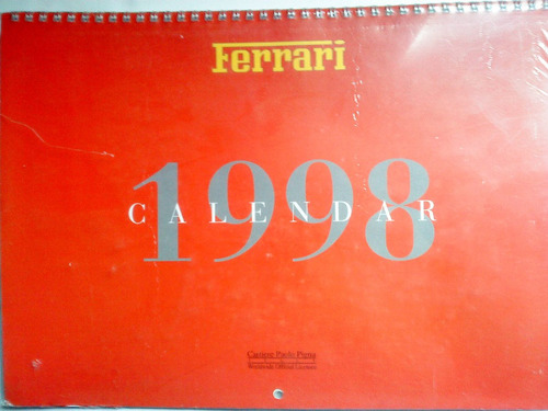 Hermoso Calendario Ferrari 100% Original De 1998, Impecable.