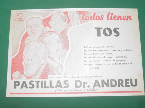 Publicidad Antigua Pastillas Del Dr. Andreu