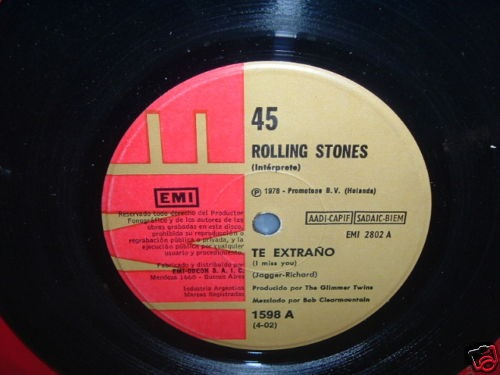 Rolling Stones Te Extraño / Ojos Lejanos Simple Argentino