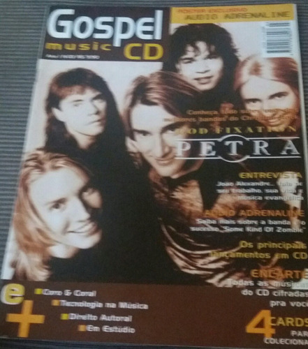 Revista Gospel Music Cd Petra João Alexandre Audio Adrenali
