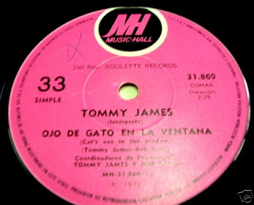 Tommy James Ojo De Gato En La Ventana Simple Argentino