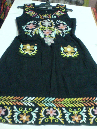 Vestido Etnico-indigena-made In India- Camboya  Con Bordados