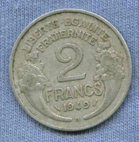 Imagen 1 de 2 de Francia 2 Francs 1949 B * Oferta !!! *