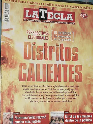 Revista La Tecla 118 -8/9/05- Nazarena Velez Distritos Banco
