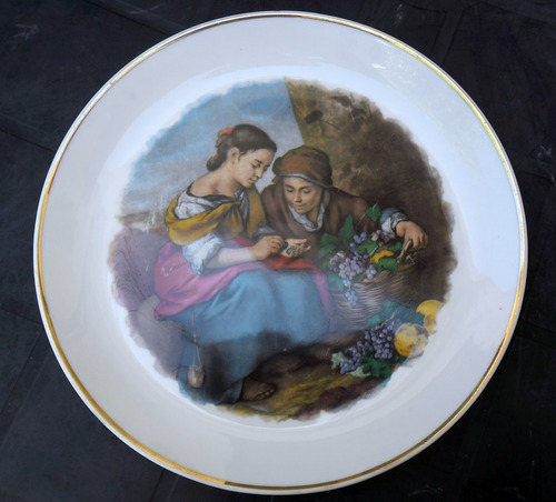 #53. Plato De Porcelana, Imagen Vendedoras Callejeras