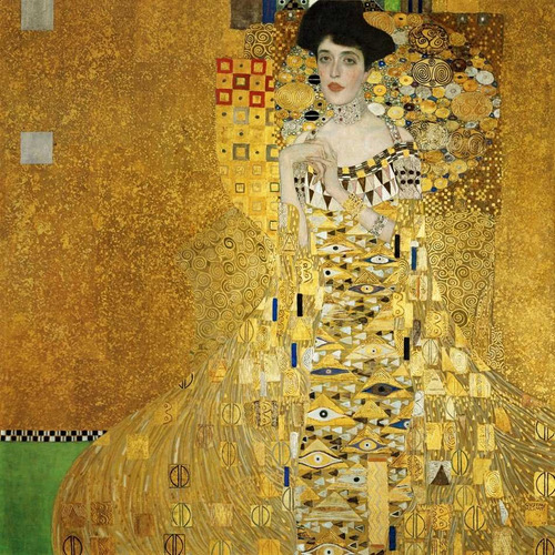Imagem 1 de 1 de Poster Klimt 55cmx55cm Obra A Dama Dourada Enfeite Para Sala