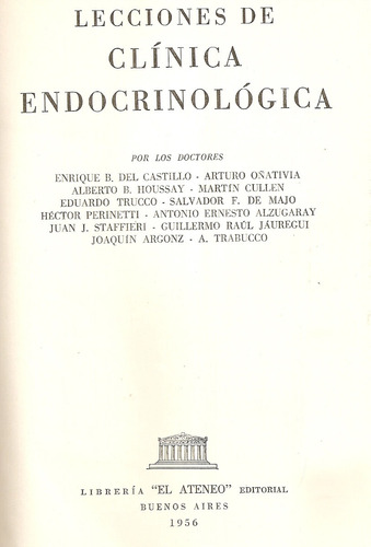 Lecciones De Clinica Endocrinologica - El Ateneo