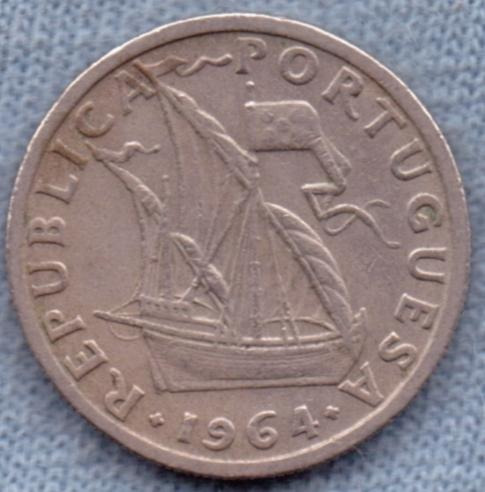 Portugal 2 1/2 Escudos 1964 * Oferta !!!!! * Barco A Vela *