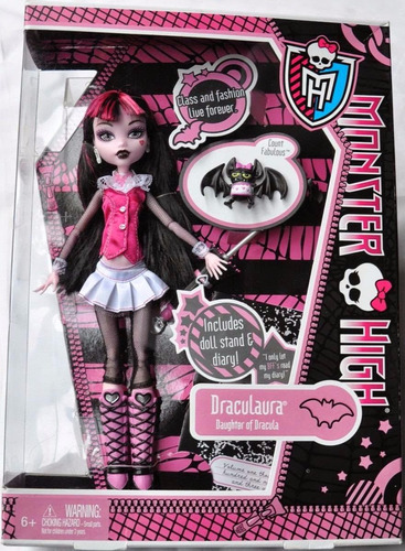 Monster High Draculaura Con Diario Y Mascota 1ra Edicion.