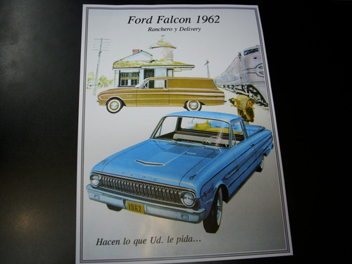 Ford Falcon. Lamina De Epoca. (medida: 42 X 30 Cm).