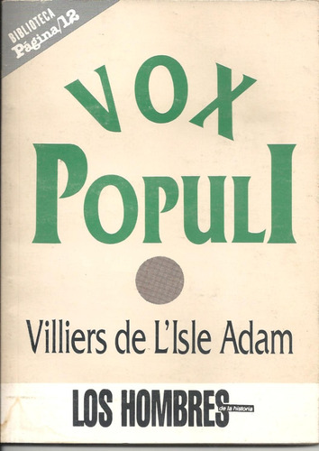 Vox Populi , Villiers De L Lsle Adam