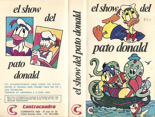 El Show Del Pato Donald Vhs Castellano Dibujos Animados