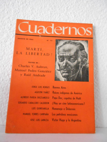 Revista Cuadernos Nº 75 - Vv Aa - Martí - París, Agosto 1963