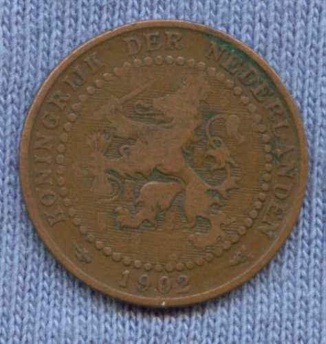 Holanda 1 Cent 1902 * Reinado De Wilhelmina I *