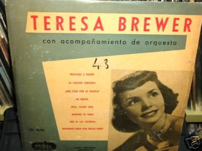 Teresa Brewer Con Acompañamiento De Orq Vinilo 10' Argentino