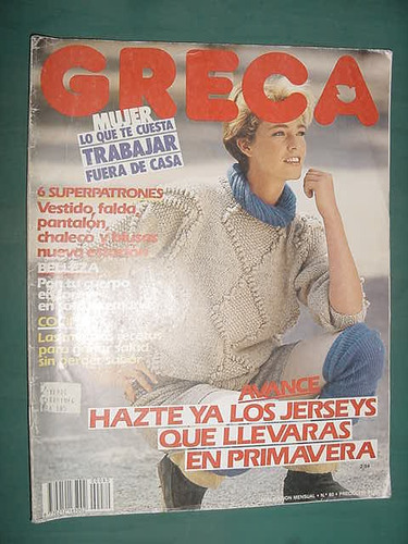 Revista Greca 2/84 Moda Costura Completa Con Moldes Ropa