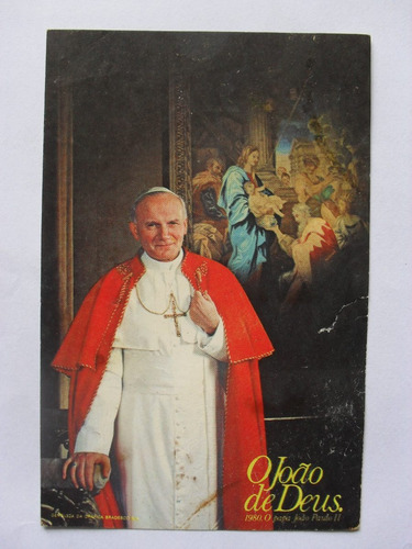 Mini Poster Do Papa João Paulo Ii - O João De Deus - 1980 (Usado)