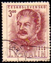 Checoslovaquia Sello Usado Joseph V. Stalin Año 1949