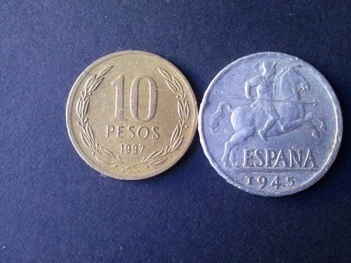 Moneda España 10 Centésimos Aluminio 1945 (c45)