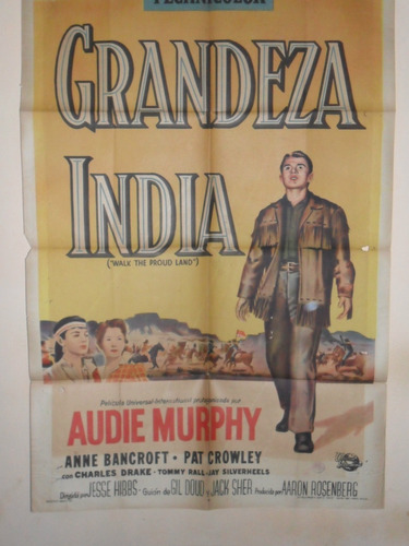 Poster Pelicula ** Grandeza India **año 1956 Original