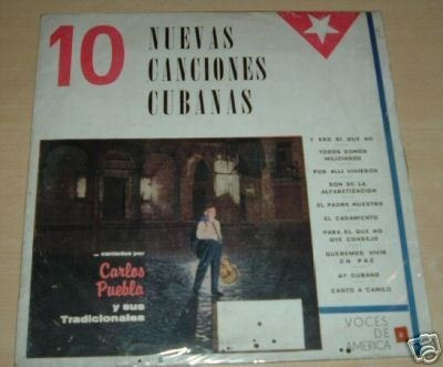 Carlos Puebla Nuevas Canciones Cubanas Vinilo 10' Uruguayo