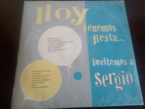 Vinilo Lp De Sergio Pfeiffer - Hoy Tenemos Fiesta (u1304