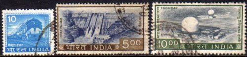 India Serie X 3 Sellos Tren = Reactor = Usina Año 1979