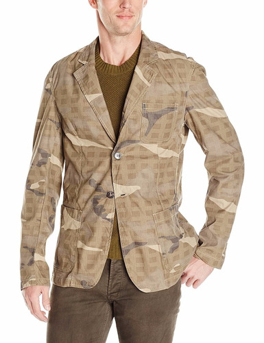 Excelente Blazer Ligero Camuflaje Weatherproof Vintage M 