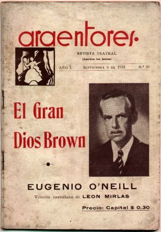 Imagen 1 de 1 de Argentores. Teatral 1934. El Gran Dios Brown. E. O´neill