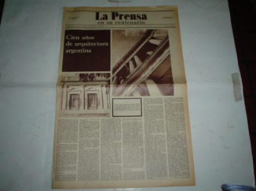 La Prensa 1969 Centenario Arquitectura 2ª Seccion 100 Años