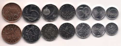 Serie De 7 Monedas Republica Checa Año 1993/02 Sin Circular
