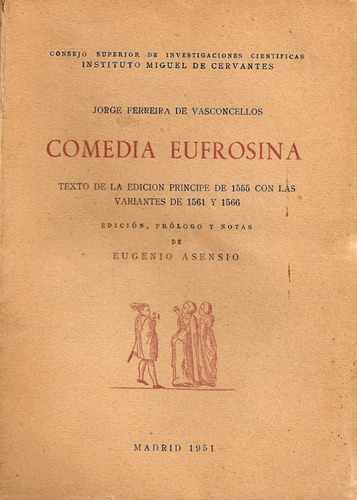 Comedia Eufrosina - Jorge Ferreira De Vasconcellos