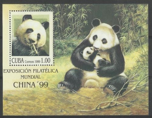 Cubana 1999 * En Bloque * Exposicion Filatelica China 99 *