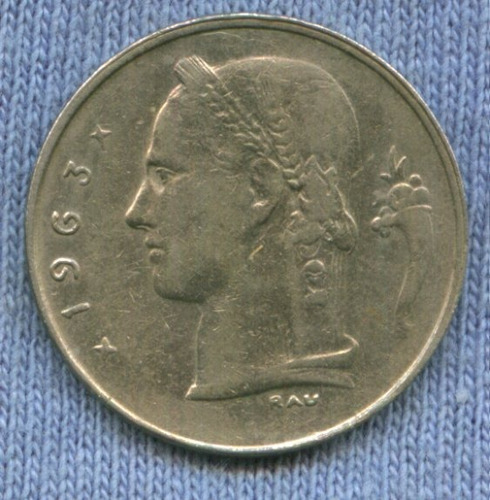 Belgica 1 Franc 1963 * Leyenda En Holandes *