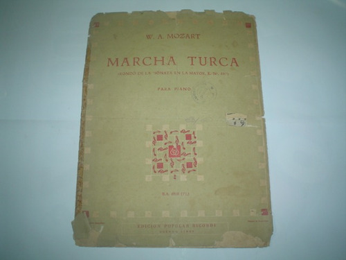 Marcha Turca W.a. Mozart Ricordi  Piano Academia Deriard