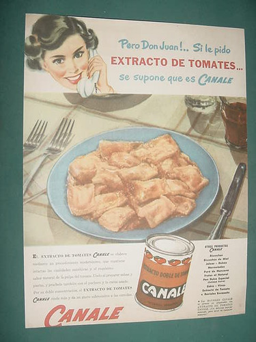 Publicidad Clipping Recorte Extracto Tomates Canale Con Lata