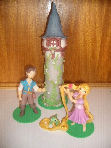 Adorno Para Torta En Porcelana Fría Rapunzel Enredados