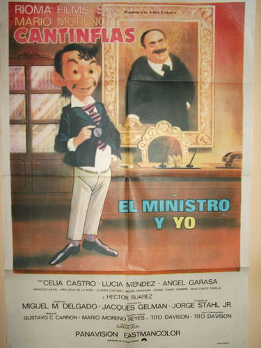 Poster Pelicula *el Ministro Y Yo* Cantinflas Año 1976