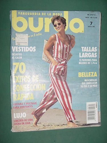 Revista Burda Moda Vintage 7/94 Ropa Vestidos Sin Moldes