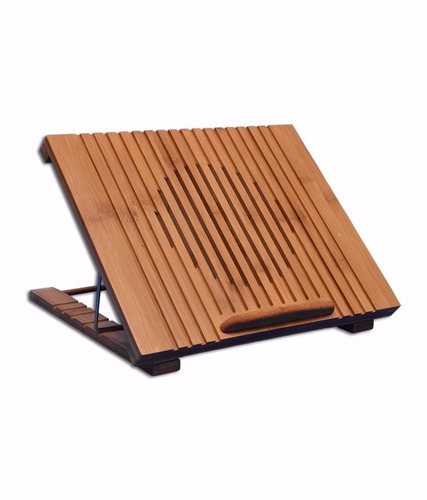 Mesa De Bambu Portátil Laptop Ventilador Base Enfriadora