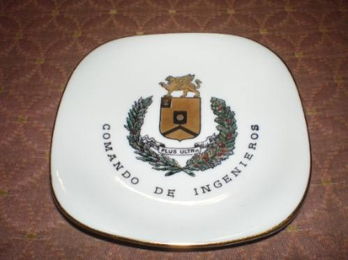 Plato Militar Comando De Ingenieros Porcelana Verbano